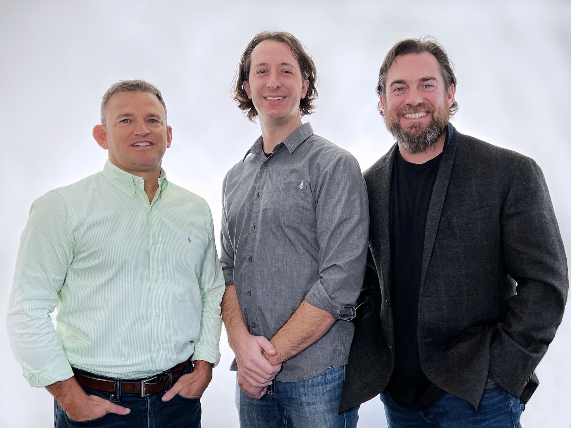 Chad Beatty (left), owner/publisher of Saratoga TODAY Newspaper, Brad Colacino (middle) and Michael Nelson (right), co-founders and partners of Five Towers Media.