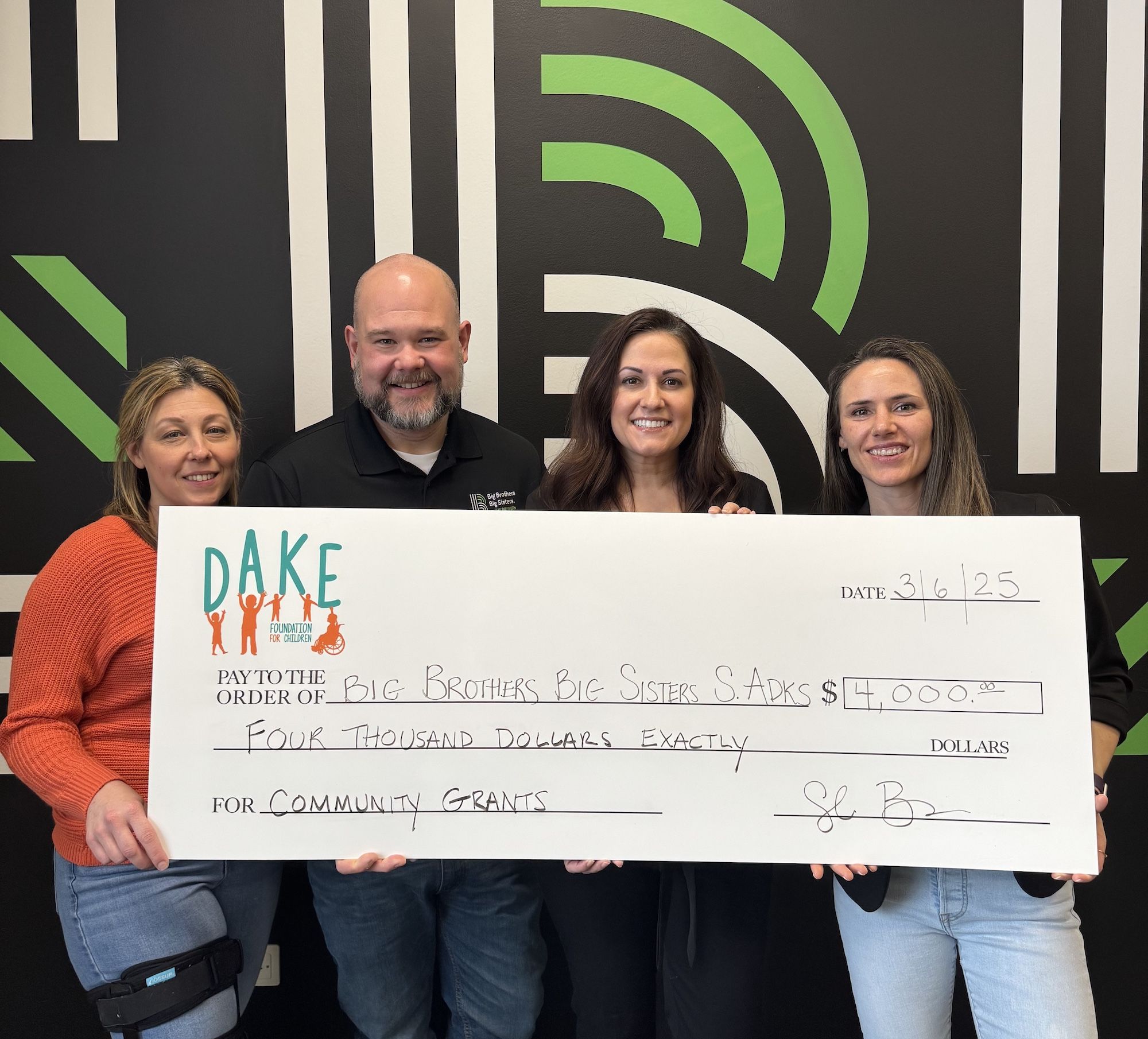 dake foundation big check