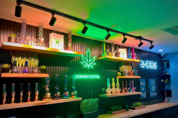 cannabis central in store signage