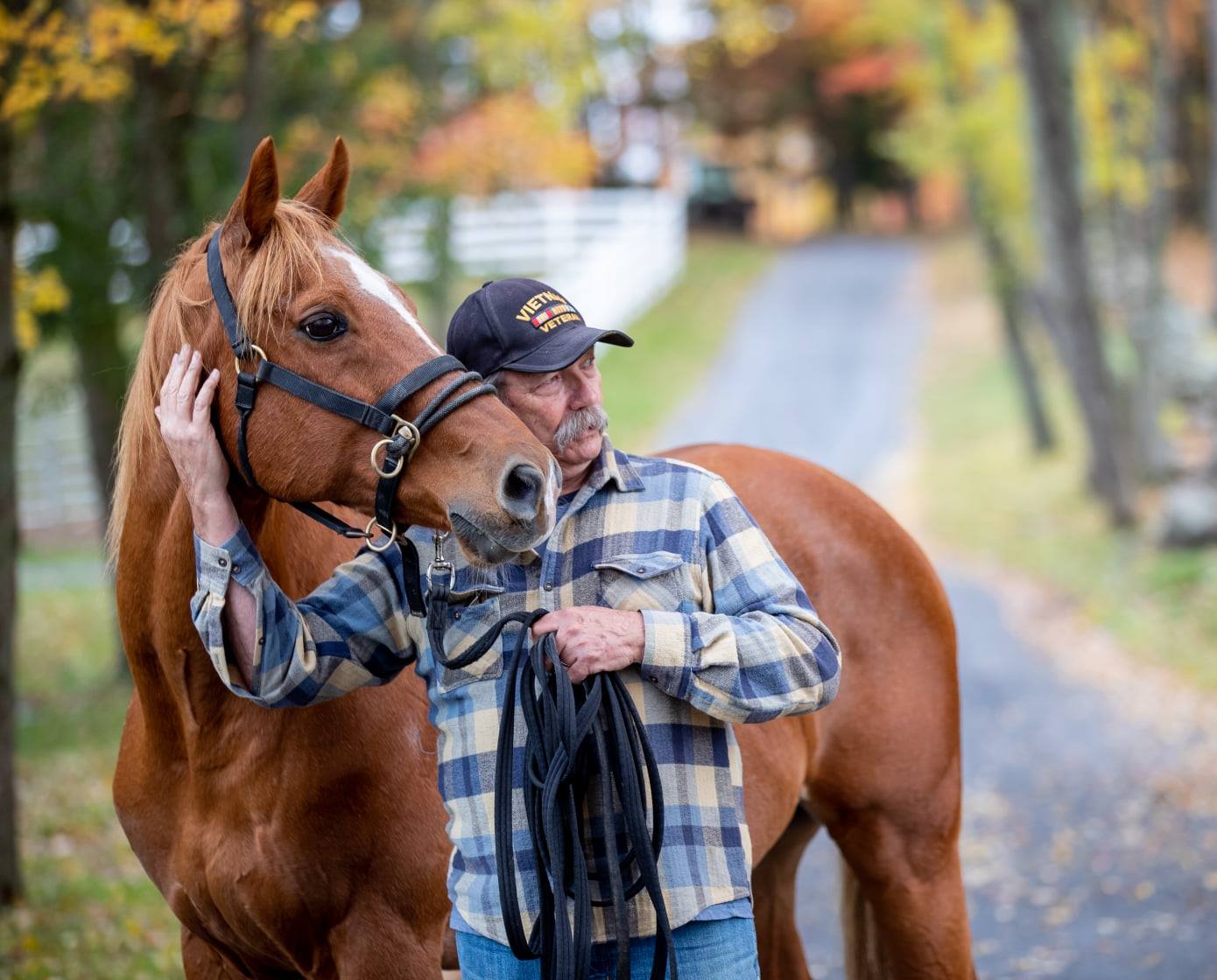 man with horse