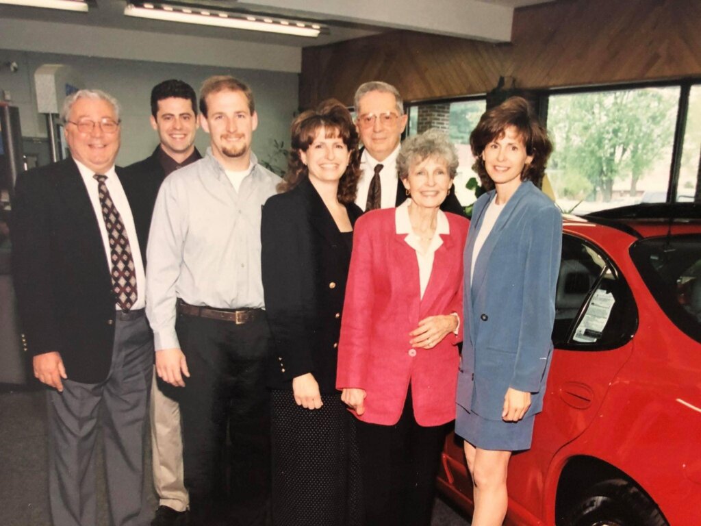 1990. 
Left to right back row:
Tony Mangino, 
Ralph Mangino Jr.
Middle row: 
Michael Coffey, 
Ralph Mangino Sr.
Front row:
Tina Mangino Coffey, Mary Mangino and Patricia Mangino
Photo provided.