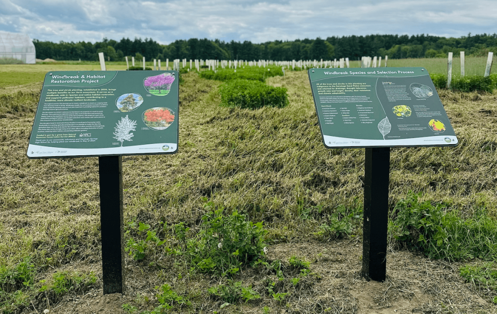 interpretive sign installed on-site at Pitney Meadows