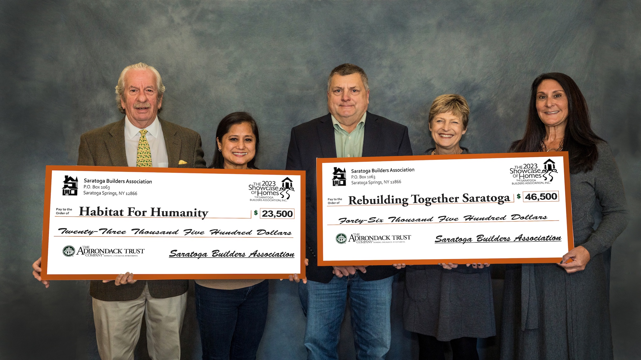 showcase of homes big check presentation