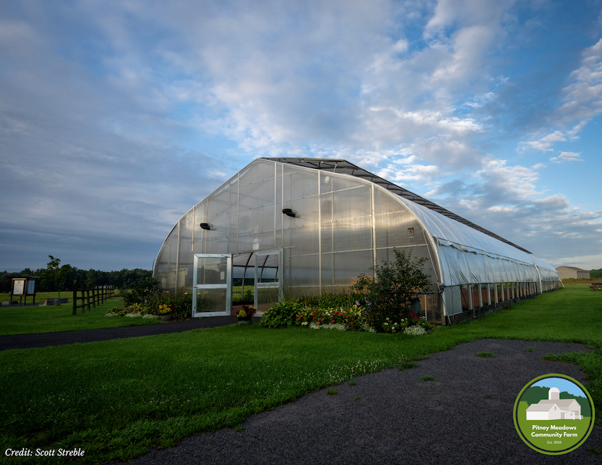 pitney meadows community farm high tunnel outside