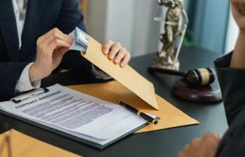 The businessman offered cash to prosecutors as a bribe to help change the verdict in the case, knowing that bribery is a serious and illegal crime. The concept of bribing government officials