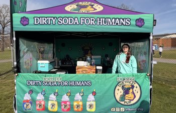 ava monroe at the fizzy pup stand