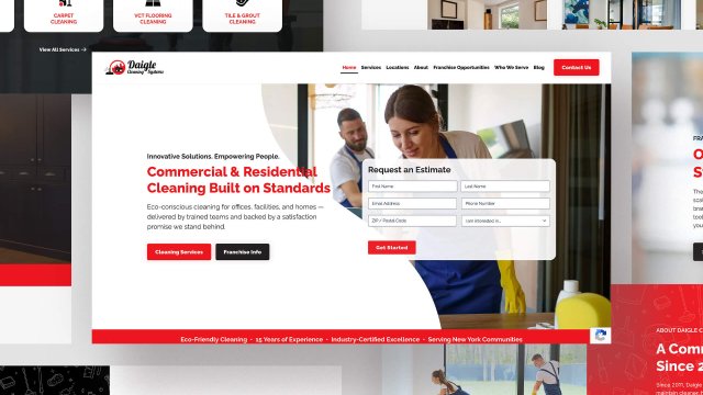 daigle cleaning website mockup