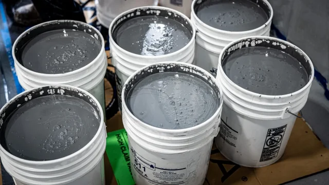 buckets of cement